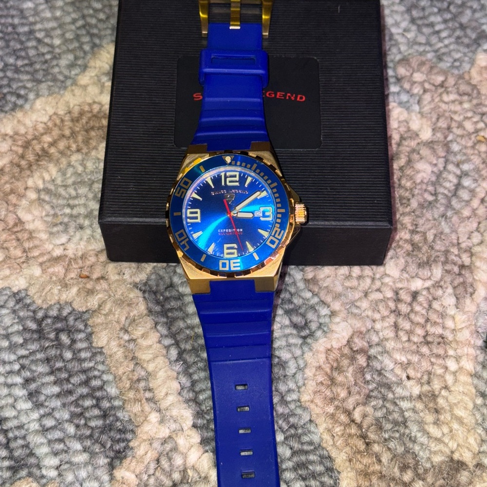 Swiss Legend Gold and Blue Timepiece Brand New!!